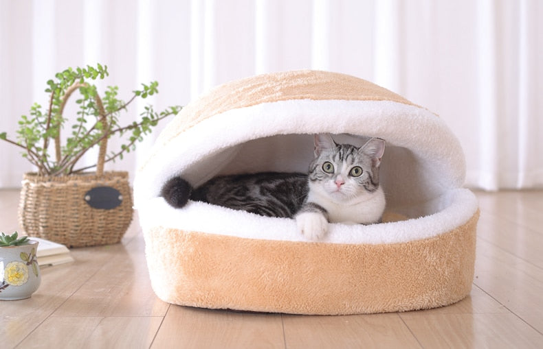 Cat Bed House Hamburger